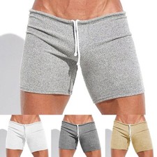 Short de gym côtelé confortable pour homme pour jogging et vêtements de sport