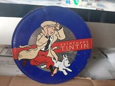 boite en tole Tintin citime , mauvais etat