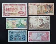 Lot billets du Monde de banque