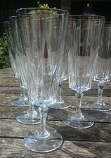 Ensemble 6 Verres à champagne Cristal d'Arques Modèle Versailles France TBE