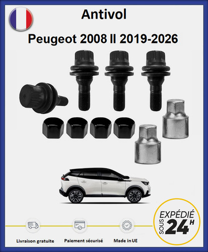 Ecrous antivol roues noir - antivol,