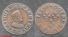 Royale ! Double tournois d'HENRI IV, 1605 A, Paris, en SUP-, rare état