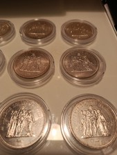 lot 9 pièces argent 50