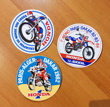 3 Autocollant MOTO HONDA XL 600 L PARIS DAKAR 1982 Vintage sticker adesivo