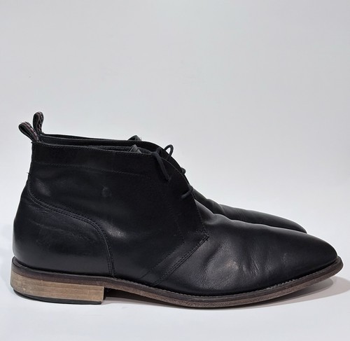 Minelli black leather - leather, chukka