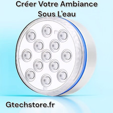 Lumière LED pour piscine submersible étanche IP68 13LED, télécommande sans fil
