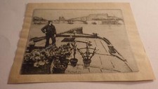 1900.peniche sur la Seine (Paris.gravure eau forte).Eugene Bejot