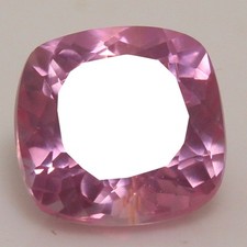 Coussin naturel 7,45 ct Ceylan bi-couleur saphir rose certifié 11 x 11 mm pie...