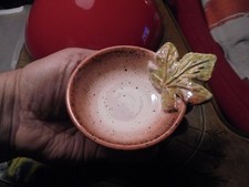 1 Ancien Tastevin Terre Cuite Chapuis Potier à Mâcon Flacé  Feuille de Vigne