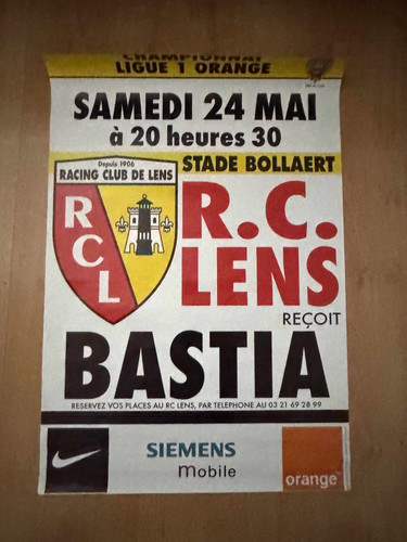Football affiche lens v 0 - 2,