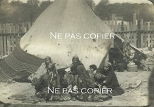 INDIENS vers 1910 tente tirage d'époque