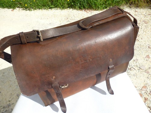 Ancienne sacoche cuir - sacoche, en