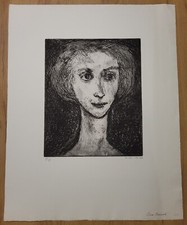 Gravure engraving Michel CIRY "Dame Pauvreté" numérotée 37/50 - 1950