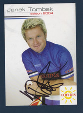 CYCLISME carte cycliste JANEK TOMBAK Champion Estonie équipe COFIDIS 2004 Signée