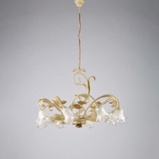 Lustre Classique En Fer Forgé Ivoire Shabby Chic 8 Lumières BON-547