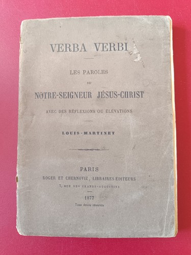 Livre ancien 1877 - , verba