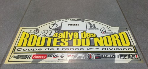 Plaque pvc 20em rallye - pvc,