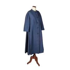 Vintage manteau bleu italien article de haute couture des annes 50