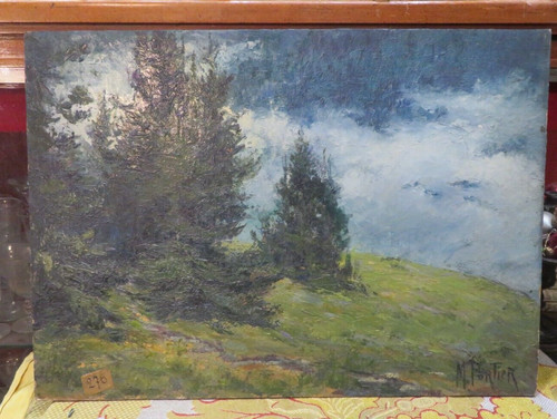 Ancien tableau marguerite - tableau,