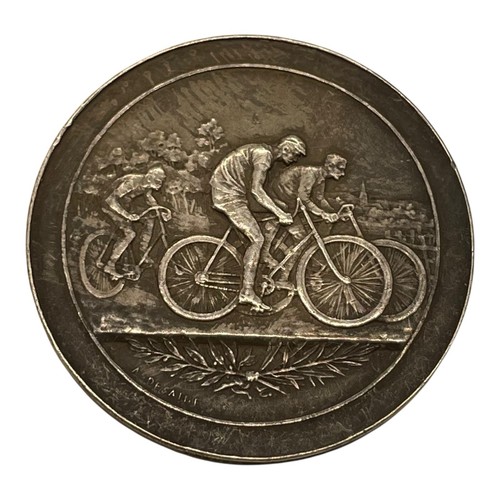 Medaille cyclisme argent 1901 - medaille,