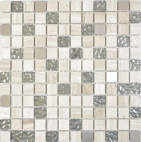 Mosaïque verre blanche - en,