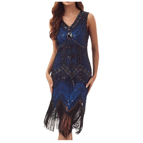 Robe femme vintage - , franges
