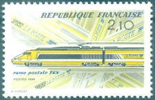 TIMBRE France 1984  n° 2334 ** ( MISE EN SERVICE DU TGV POSTAL ) TBE