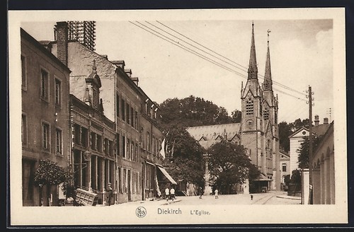 Cpa diekirch eglise - l´eglise,