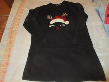 robe manches longues chaude à motif de Noel en perles taille M