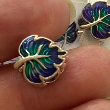 pandora charm feuille sterling