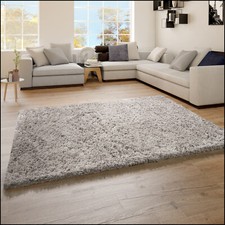 Tapis Poils Longs Flokati Moelleux Poils Longs Unicolore Tendance Shaggy En Gris