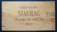 Estampe , façade de caisse vins château SIAURAC 1985 ref 49
