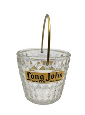 ? Seau à glace Long John Scotch Whisky vintage - Verre avec anse dorée