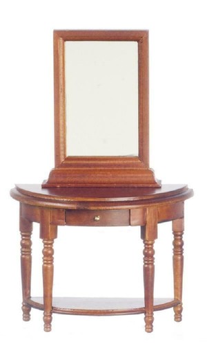 Table demi lune noyer - lune,