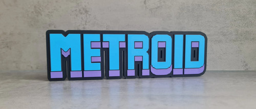 Plaque logo metroid classic - plaque,