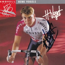CYCLISME carte cycliste HENK VOGELS équipe NOVELL signée
