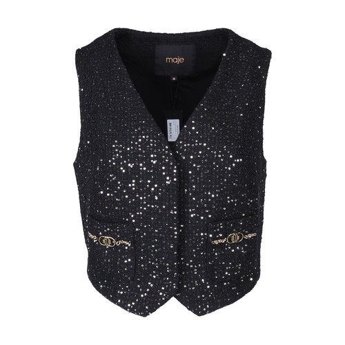 Maje women sequin tweed vest - sequin,