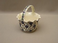 SUPERBE CERAMIQUE FAIENCE DE THOUNE THUN PETIT PANIER AUX EMAUX POLYCHROMES