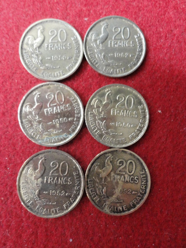 Lot pieces francs - de,