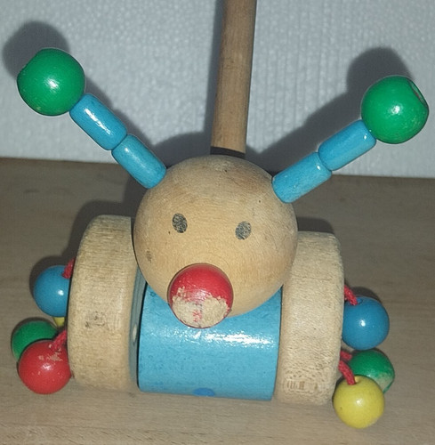 Jouet pousser bois - à, en