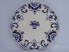 ASSIETTE EN FAIENCE ROUENNAIS LONGCHAMP AU PANIER FLEURI DIAM 22.5CM MAI171