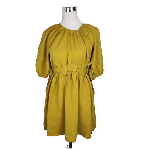Robe zara jaune taille avec - zara,