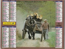 CALENDRIER ALMANACH DU FACTEUR 1997 Labours en montagne Bucheron ...