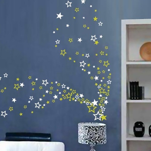 Autocollants 104 étoiles mur - Étoiles,