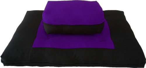 Purple black zabuton - purple, zafu