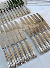 Couteaux de Table et Entremets en Métal Argenté Lames Inox - Ménagère Art Déco