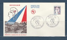 CFA  Réunion  enveloppe  1er jour  la Marianne de jean Cocteau    1966