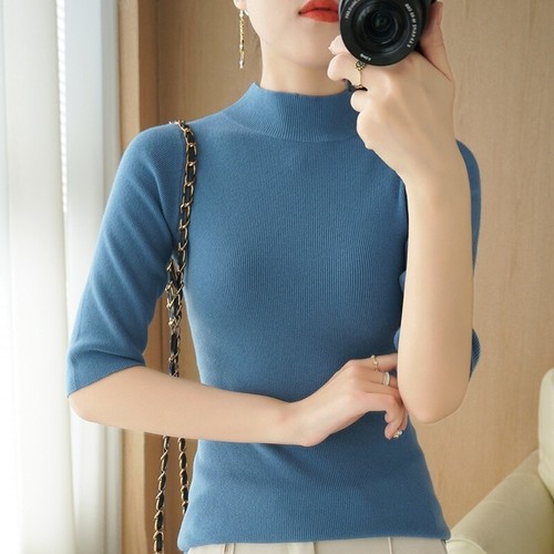 Femme demi manche pull - demi,