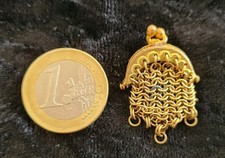 Ancienne bourse porte-louis en maille métallique poupée
