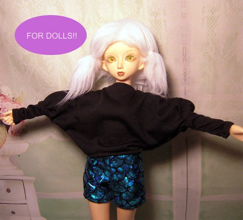 Handmade black batwing top for